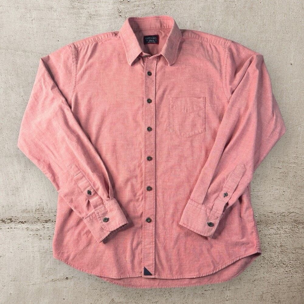 Lot of 2 UNTUCKit Shirt Mens Medium Red Green Long Sleeve Button Up Bundle - Picture 4 of 15